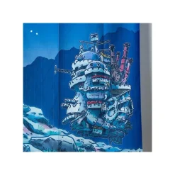 Maison Ghibli Décoration Murale|Rideaux Japonais Nuit de lune - Le Château ambulant