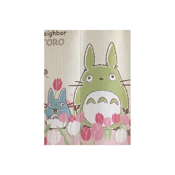 Maison Ghibli Décoration Murale|Rideaux Totoro Tulipes - Mon Voisin Totoro