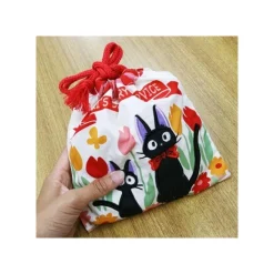 Maison Ghibli Sacs|Sacoche à cordon Jiji et Chaton 20 x 19 cm - Kiki la petite sorcière