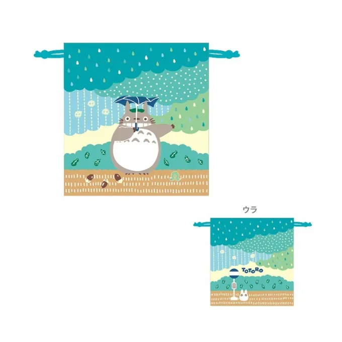 Maison Ghibli Sacs|Sacoche à cordon Totoro sous la pluie 20 x 19 cm - Mon Voisin Totoro
