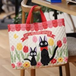 Maison Ghibli Sacs|Sacoche d'écolier Jiji Tulipes - Kiki la petite sorcière