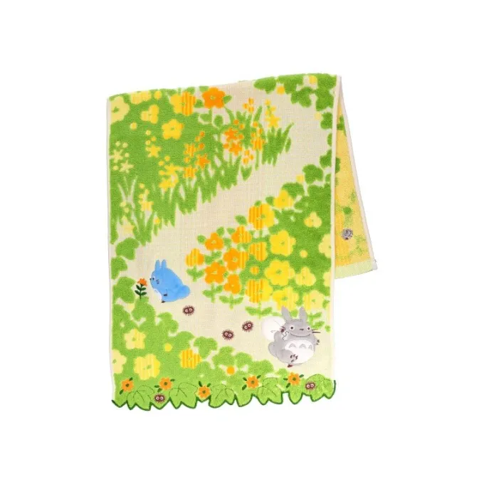 Maison Ghibli Linge De Maison|Serviette Fleurs Jaunes 34x80cm - Mon voisin Totoro