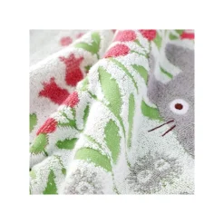 Maison Ghibli Linge De Maison|Serviette Totoro Fleurs Sauvages 34x80 cm - Mon Voisin Totoro
