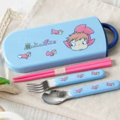 Maison Ghibli Cuisine Et Table|Set Baguettes Cuillère Fourchette Ponyo dans la mer - Ponyo sur la fa