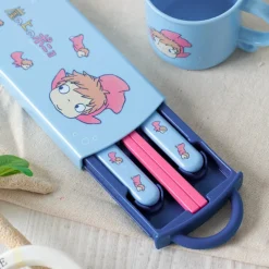 Maison Ghibli Cuisine Et Table|Set Baguettes Cuillère Fourchette Ponyo dans la mer - Ponyo sur la fa