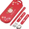Maison Ghibli Cuisine Et Table|Set Baguettes Cuillère Fourchette Mei rouge - Mon Voisin Totoro