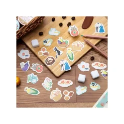 Maison Ghibli Petit Matériel|Set de stickers Break Time Fleurs - Le Château ambulant