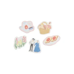 Maison Ghibli Petit Matériel|Set de stickers Break Time Fleurs - Le Château ambulant