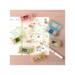 Maison Ghibli Petit Matériel|Set de Tampons Violet Kiki & Jiji - Kiki la petite sorcière