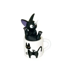 Maison Ghibli Décoration|Soliflore Jiji dans sa tasse - Kiki la petite sorcière