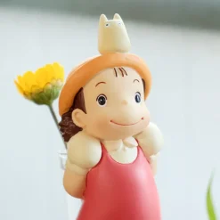 Maison Ghibli Décoration|Statue Soliflore Mei & Totoro Blanc - Mon Voisin Totoro