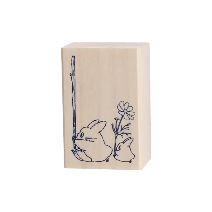 Maison Ghibli Petit Matériel|Tampon en bois Totoro Bleu & Blanc - Mon Voisin Totoro