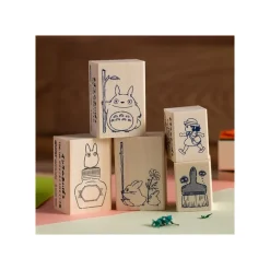 Maison Ghibli Petit Matériel|Tampon en bois Totoro Bleu & Blanc - Mon Voisin Totoro