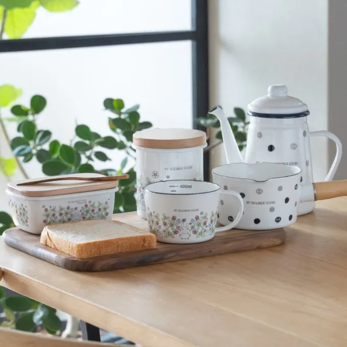 Maison Ghibli Cuisine Et Table|Théière émail Noiraudes 1,1l - Mon Voisin Totoro