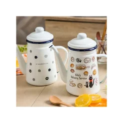 Maison Ghibli Cuisine Et Table|Théière émail Noiraudes 1,1l - Mon Voisin Totoro