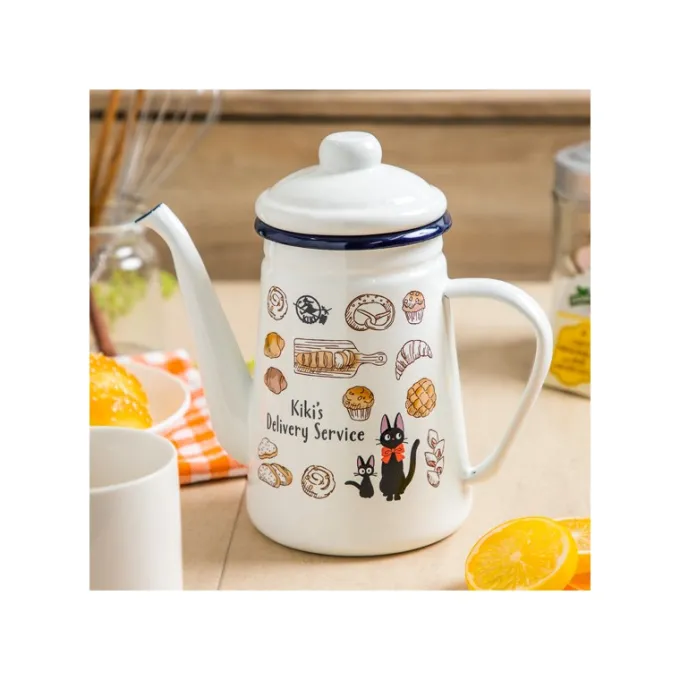 Maison Ghibli Cuisine Et Table|Théière émail Viennoiseries 1,1l - Kiki la petite sorcière