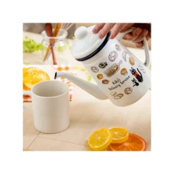 Maison Ghibli Cuisine Et Table|Théière émail Viennoiseries 1,1l - Kiki la petite sorcière