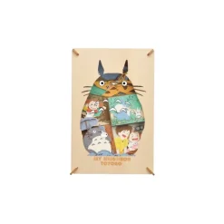 Maison Ghibli Loisirs Créatifs|Théâtre de papier Style bois Silhouette Totoro Gris - Mon Voisin Toto