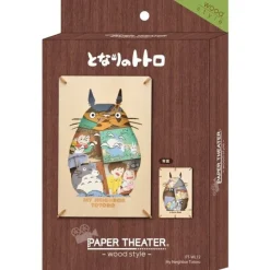 Maison Ghibli Loisirs Créatifs|Théâtre de papier Style bois Silhouette Totoro Gris - Mon Voisin Toto