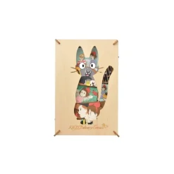 Maison Ghibli Loisirs Créatifs|Théâtre de papier Style bois Silhouette Jiji - Kiki la petite sorcièr