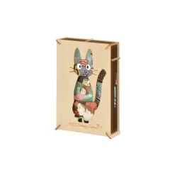 Maison Ghibli Loisirs Créatifs|Théâtre de papier Style bois Silhouette Jiji - Kiki la petite sorcièr