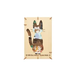 Maison Ghibli Loisirs Créatifs|Théâtre de papier Style bois Silhouette Jiji - Kiki la petite sorcièr