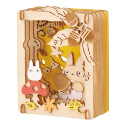 Maison Ghibli Loisirs Créatifs|Théâtre de papier Style bois Totoro Champignon - Mon Voisin Totoro