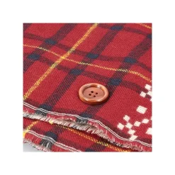 Maison Ghibli Textile|Étole avec accroche Jiji motifs à carreaux - Kiki la petite sorcière