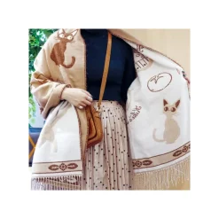 Maison Ghibli Textile|Étole Beige Jiji - Kiki la petite sorcière