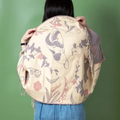 Maison Ghibli Textile|Étole rose Jiji - Kiki la petite sorcière
