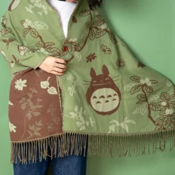 Maison Ghibli Textile|Étole vert clair Totoro & Chatbus - Mon Voisin Totoro