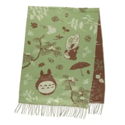 Maison Ghibli Textile|Étole vert clair Totoro & Chatbus - Mon Voisin Totoro