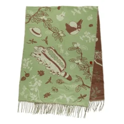 Maison Ghibli Textile|Étole vert clair Totoro & Chatbus - Mon Voisin Totoro
