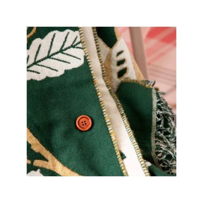 Maison Ghibli Textile|Étole vert foncé Feuilles de chêne - Mon Voisin Totoro
