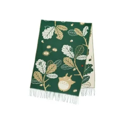 Maison Ghibli Textile|Étole vert foncé Feuilles de chêne - Mon Voisin Totoro