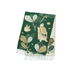 Maison Ghibli Textile|Étole vert foncé Feuilles de chêne - Mon Voisin Totoro