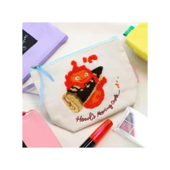 Maison Ghibli Classement|Trousse brodée Calicifer - Le Château ambulant