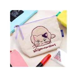 Maison Ghibli Classement|Trousse brodée Moon - Si tu tends l'oreille
