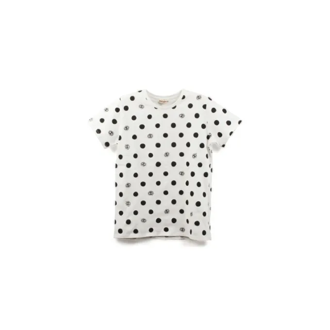 Maison Ghibli Textile|T-SHIRTS TOTORO NOIRAUDES DOTS BLANC M (FEMME) - MON VOISIN TOTORO