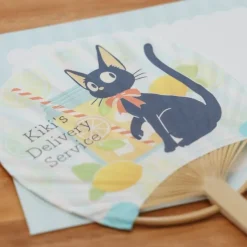 Maison Ghibli Accessoires|Éventail Bambou & Enveloppe Jiji avec Citron - Kiki la petite Sorcièr
