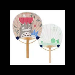 Maison Ghibli Accessoires|Éventail Bambou & Enveloppe Totoro avec Pastèque - Mon Voisin Totoro