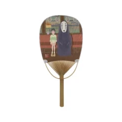 Maison Ghibli Accessoires|Éventail Bambou Chihiro & No Face dans le train - Le Voyage de Chihir