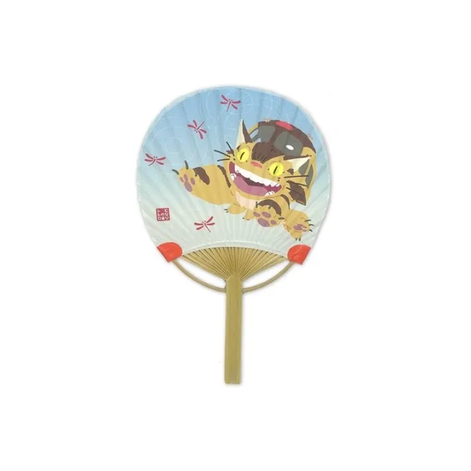Maison Ghibli Accessoires|Éventail Japonais Bambou Chatbus et Libellule - Mon Voisin Totoro