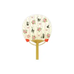 Maison Ghibli Accessoires|Éventail Japonais Bambou Jardin de Rose - Kiki la petite sorcière