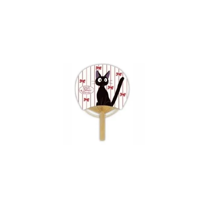 Maison Ghibli Accessoires|Éventail Japonais Bambou Kiki et Rubans - Kiki la petite sorcière