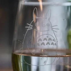 Maison Ghibli Cuisine Et Table|Verre gravé Totoro et trèfle blanc - Mon Voisin Totoro