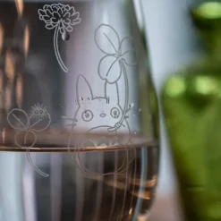 Maison Ghibli Cuisine Et Table|Verre gravé Totoro et trèfle blanc - Mon Voisin Totoro